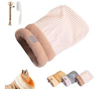Cat Sleeping Bag Bed, Cute Cat Sleeping Bag for Indoor Cats, Cat Winter Sleeping Bag, Cozy Cat Winter Sleeping Bag, Soft Plush Cat Sack, Self Warming Cat Cave Bed for Puppy and Kitten (M,Off-white)