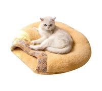 Cat Sleeping Bag Bed, Warm Pet Nest - Cute Pet Bed Cat Bag the Cave - Soft Semi-Closed Heated Plush Cat Bed House