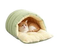 Cat Sleeping Bag - Cat Nest | Hooded Dog Bed, Checkerboard Winter Warm Enclosed Pet Beds Sense Of Security, Ensures Easy Maintenance, Keeping Your Pets Environment Clean And Hygienic