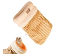 Cat Sleeping Bag, Cat Sleeping Bag for Indoor Cats, 360° Wrap Cozy Cat Beds, Winter Warm Cat Bed Cave, Soft Plush Pet Calming Bed, Pet Sleeping Bag for Cat Dog Up To 10kg (brown, M (44*37cm))