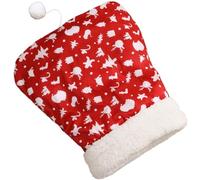 Cat Sleeping Bag, Christmas Soft Warm Plush Cat Winter Sleeping Bag, 360° Wrap Covered Cute Kitten Bed for within 7.5kg Kitten Hideaway Winter Nest