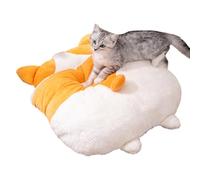 Cat Sleeping Bag | Cute Cartoon 360-Degree Wrap Bed | Semi-Closed Cat Cave, Covered Hide Hood Burrow Cozy Pet Cuddle Zone For Winter Comfort Cute Cat Sleeping Bag | 360-Degree Wrap Bed With Semi-Close
