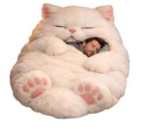Cat Sleeping Bag for Adults - Adorable Envelope Design, Cute Cats Pattern, Washable Warm Blanket for Camping, Travel & Home Sleep