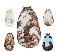 Cat Sleeping Bag for Adults - Fluffy Cat Shaped Sleeping Bag with 3D Print, Soft Cotton-Blend Blanket for Camping, Travel & Home, Washable Cozy Sleep Sack for Cats Lovers - Easter Gift (175 x 80 cm)