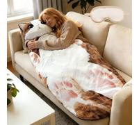 Cat Sleeping Bag for Adults - Soft Wearable Blanket, Super Warm & Cozy, 68.9x31.5in, for Indoor Use, Camping & Sleepovers