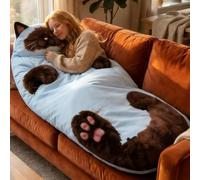 Cat Sleeping Bag For Human, 68.9in Wearable Blanket With Super Soft And Warm Design,for Human Adult Soft Sleeping Bag,Sleepovers & Home Lounging