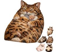 Cat Sleeping Bag for Human - 80"x31" Giant Fluff-y Cat Sleeping Bag for Adults, Adorable Cats Envelopes SleepingBag, Washable Warm Plush Floor Lounger with Soft Lining, for Indoor & Camping (B#)