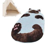 Cat Sleeping Bag For Humans, Cute Adorable Cats Envelope Design Sleeping Bag, Washable Warm Cosy Blanket For Camping Trips Overnight Stays Lounging At Home Relaxing On The Floor (175 X 80 X 5 Cm)
