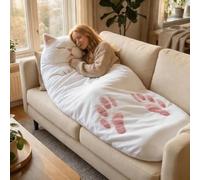 Cat Sleeping Bag for Humans, Fluffy Adult Animal Sleeping Bags, Giant Plush Envelope Design for Camping & Sleepovers, Soft Warm Fleece Lounging Blanket, Machine Washable