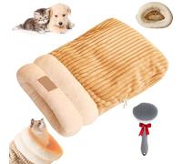 Cat Sleeping Bag for Indoor Cats,Cat Bed Cave Sleeping Bag,360° Warm Semienclosed Cat Sleeping Bag Bed,Large Pocket,Cat Hideaways Pet Snuggle Sack for Kitten Puppy (Brown, L(Within 18lbs))