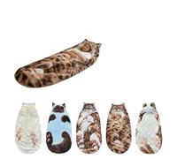 Cat Sleeping Bag for People, Adorable Cats Envelopes Sleeping Bag, Indoor Cat Plush Sleeping Bag, Soft and Comfortable Sleeping Bag, for Home, Travel, Camping and Overnights, Adults