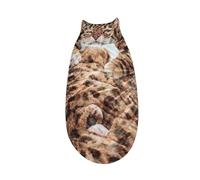 Cat Sleeping Bag, Giant Plush Envelope Design With Soft Flannel Lining Self, Durable And Machine Washable For Indoor And Camping Use(Brown)