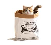 Cat Sleeping Bag Paper Wide Opening Crinkle Portable Cartoon Bed