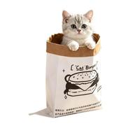 Cat Sleeping Bag Paper Wide Opening Crinkle Portable Cartoon Bed