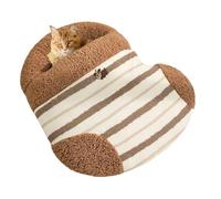 Cat Sleeping Bag - Pet Bed For Winter | Cozy Warm Dog Cave Bed | Enclosed Pet Cushion For Indoor Outdoor Corner Balcony Living Room Travel Offices Bedroom Apartment Floor