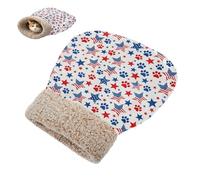Cat Sleeping Bag Pet Mat Self Warming Cave Pad Tunnel Hideaway Calming Bed Small Dog Flag Dog Paw Stars