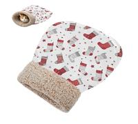 Cat Sleeping Bag Pet Mat Self Warming Cave Pad Tunnel Hideaway Calming Bed Small Dog Socks Stars