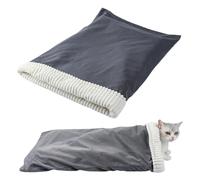 Cat Sleeping Bag - Plush Pet Bed 65 x 45 x 3 cm, Soft Velvet | Winter Cuddle Nest, Cuddly Sack for Indoor Use, , Rest, Relaxation, Cosy, Comfortable, Warm, Cat Bed, Autumn, We