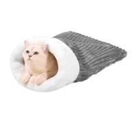 Cat Sleeping Bag, Plush Pet Cave, Warm Sack Bed, Soft Enclosed Nap Pod for Indoor Kittens Puppies Rabbits Ferrets Small Animals Winter Comfort Hiding Lounging Resting Space