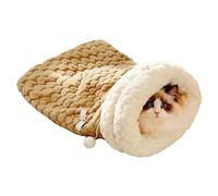 Cat Sleeping Bag Plush Winter Soft Warm Closed Bed Pet Rest House Cosy Dog Sleeping Bag Comfortable Nest Hiding Cushion for Cat Rabbits Small Animals Living Room Bedroom