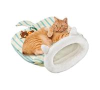 Cat Sleeping Bag - Semi-enclosed Sleeping Shelter for Pets - Safe Washable Winter Basket | Suitable for Small Animals Indoor and Outdoor Use In The Living Room And Bedroom All Year Round