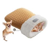 Cat Sleeping Bag,Semienclosed Pets Nests Warming Pad - Soft Plush Cat Sack Pet Bed | for Indoor Home Travel Car Camping Play Hiding Rest Cuddle