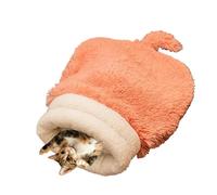 Cat Sleeping Bag Soft Warm Semi Closed Plush Sleeping Bag - Vertical Tail Design for Winter Bed Cats - for Living Room Balcony Bedroom Winter Small Soul