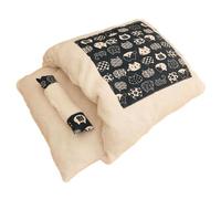 Cat Sleeping Bag, Thickened Cat Bed, Washable, Soft, Large Cat Bag, Semi-Closed Pet Sleeping Bag for Winter, for House Cats and Small Dogs GkN946 (Navy, One Size)