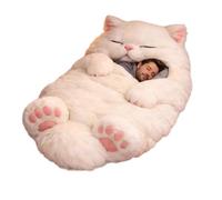 Cat Sleeping Bag - Warm 175x80cm Indoor | Ultra-Soft Washable Bedding with Cute Kitten Design, Thermal Insulation for Cold Weather, Spacious Adult Fit for Living Room Lounging; Perfect for Dorm Life