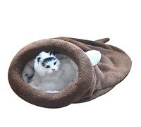 Cat Sleeping Bag, Warm Coral Fleece Cat Bed Cave for Winter, Pet Nest Kitten Bed, Covered Sleeping Bag Design, Soft Comfortable Rest Place