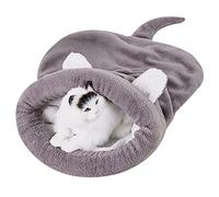 Cat Sleeping Bag Warm Coral Fleece Cat Bed Cave Pet Nest Kitten Bed for Winter