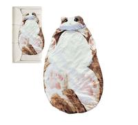 Cat Sleeping Bag, Washable Warm Cute Blanket, Soft Adult Sleeping Bag, Ideal for Camping, Travel, Pajamas Parties, Relaxing in the House and Lying on the Floor or Even S