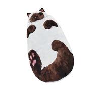 Cat Sleeping Bag - Winter Plush Kawaii Adult Envelope | Warm Flannel Pillow | Indoor Cute Animal Themed Lounge Blanket, Soft Washable Room Decor 175cm Giant Human Bedding Birthday Gift