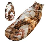 Cat Sleeping Bags for Adults & Kids, 2026 New Adorable Cat Envelope Sleeping Bag, Ultralight Sleeping Bag, Washable Cozy Warm Cat Plush Sleeping Bags for Humans Camping & Home Lounging (#01)