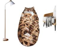 Cat Sleeping Bags For Adults & Kids| Washable Warm Cat Plush Sleeping Bag, Envelope Style With Soft Fabric And Velvet, 175x75cm Warm Nap Sack | Indoor Use For Home, Bedroom, Dorm