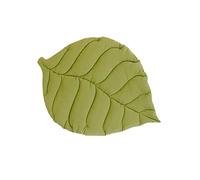 Cat Sleeping Bed Pad Cozy Puppy Cushion Sleeping Blanket Double Sided Washable Foldable Edge Material Suitable for Dog Cat Carriers Home, Green Leaf