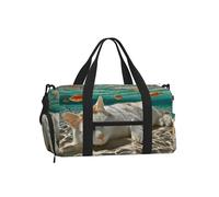 Cat Sleeping Underwater Large Capacity Handheld Crossbody Bag Light Sturdy Water Repellent for Travel Outdoor