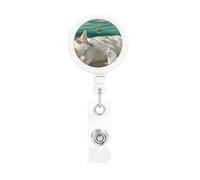 Cat Sleeping Underwater Retractable Badge Holder Convenient and Durable for Offices Schools and Hospitals Use