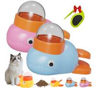 Cat Slot Machine Treat Dispenser, Cat Treat Slot Machine with 3-Adjustable Food Outlets, Interactive Duck Dog Treat Dispenser, Slow Feeder Puzzle Toy for Dog Cat Healthy Eating/IQ Training (2-MixA)