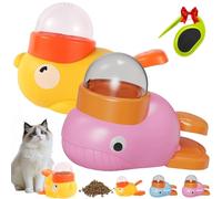 Cat Slot Machine Treat Dispenser, Cat Treat Slot Machine with 3-Adjustable Food Outlets, Interactive Duck Dog Treat Dispenser, Slow Feeder Puzzle Toy for Dog Cat Healthy Eating/IQ Training (2-MixC)