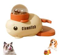 Cat Slot Machine Treat Dispenser, Slow-Feeding Duck Toy, Funny Interaction Pet Food Dispenser, Interactive Treat Dispenser Toy for Pet Healthy Eating & IQ Training (White)