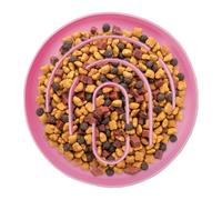 Cat Slow Down Bowl | Non-slip Silicone Round, Cat Food Slow Down Bowl, For Jerky Beef Sliced Chicken, Cream Cheese, For Living Room