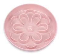 Cat Slow Feeder Bowl, Non Slip, Slow Down the Cat's Eating, Easy to Store and Carry Around, Fun Maze Design, Plastic for Wet Food/Dry Food, Anti-Gulping Anti Vomiting 6.3x6.3x1.1 inch (Pink)