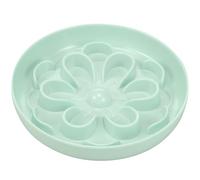 Cat Slow Feeder Bowl, Non Slip, Slow Down the Cat's Eating, Easy to Store and Carry Around, Fun Maze Design, Plastic for Wet Food/Dry Food, Anti-Gulping Anti Vomiting 6.3x6.3x1.1 inch (Green)