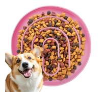 Cat Slow Feeder,Cat Dog Wet Food Bowl Slow Feeder | Silicone Food Holder, Healthy Eating Round Dish for Indoor Outdoor Diced Chicken Cream Cheese