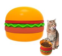 Cat Slow Feeder | Cat Puzzle Feeder,5-in-1 Hamburger Design Interactive Maze Plate Treat Dispenser Anti Choking Non Slip Food Dish Mat For Pet Feeding Enrichment