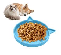 Cat Slow Feeder,Interactive Ergonomic Silicone Dispenser - Dog Slow Dish,for Clean Floor Puppy Kitten Dry Wet Food Indoor Living Room Outdoor Mealtime