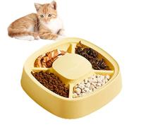 Cat Slow Feeder Wet Food - Spill Proof Raised Rim Slow Bowl | Interactive Cat Puzzle Feeder Puppy Training Fun Safe Prevents Overeating for Wet Dry Food