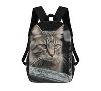 Cat Smashes Glass in Car Large Laptop Backpack for Travel, 17 Inch Daypack | Breathable Computer Bag with Pouch Pocket, Personal Item Bag with Zipper, Waterproof Laptop Bag, Professional Work Bag