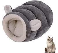Cat Snuggle Sack,Cat Sleeping Bag,Warming Pet Sleep Zone Cozy Bed,Cat Burrow With Ears,Comfy Fluffy Cuddle Cave Large Washable Nest For Indoor Cat Kittens Puppy,Grey,19.7 * 13.7